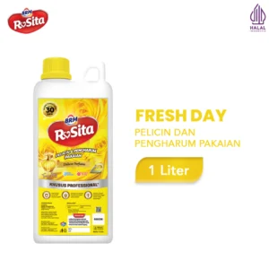 BRM Rosita Pelicin & Pengharum Pakaian Fresh Day 1 Liter - Anti-Bakteri Wangi Tahan Lama