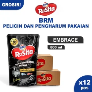 1 Karton Brm Rosita Pelicin Dan Pengharum Pakaian 800 ml Emrace