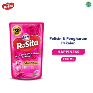 BRM Rosita Pelicin Pewangi Setrika Pakaian 200 ml, Varian Happiness