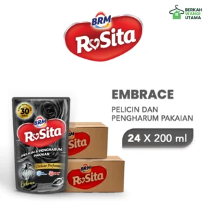 GROSIR 1 Karton (24 PCS) BRM Pelicin dan Pengharum Pakaian Embrace 200ml