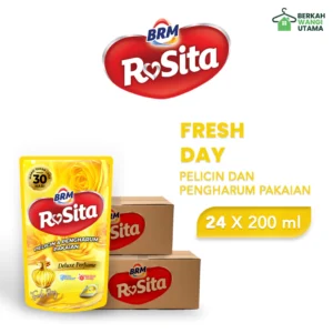 GROSIR 1 Karton (24 PCS) BRM Pelicin dan Pengharum Pakaian Fresh Day 200ml