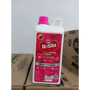 1 Karton Brm Rosita Pelicin Dan Pengharum Pakaian 1 Liter Varian Happiness